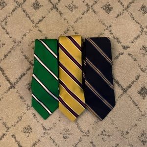 SOLD OUT!!!,!,!3 Lauren by Ralph Lauren ties navy, yellow, green